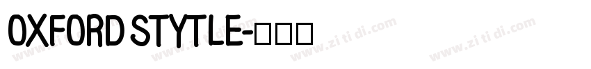 OXFORD STYTLE字体转换